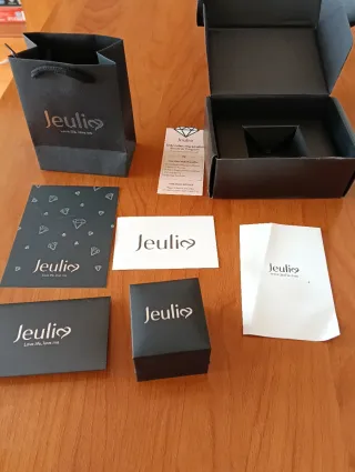 Anillo de compromiso Jeulia plata y blanco