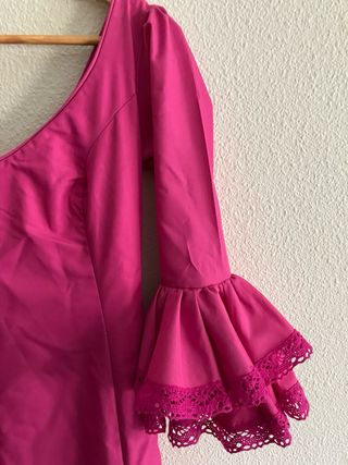 Traje de Flamenca Rosa Ancho: 34-36 Largo: 145