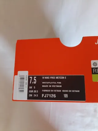 Zapatillas Nike Free Metcon Mujer Talla 38.5