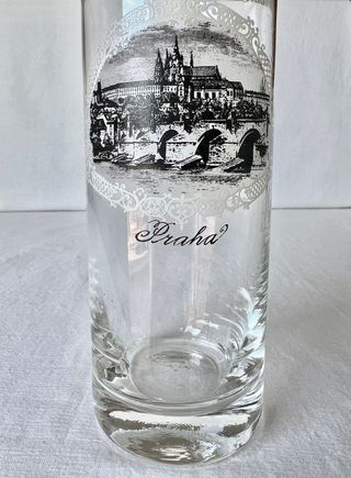 Vasos de cristal de Praga con grabado | Nuevos