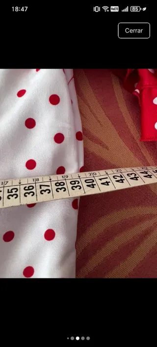 Vestido Gitana Carmen Acedo Rojo y Blanco