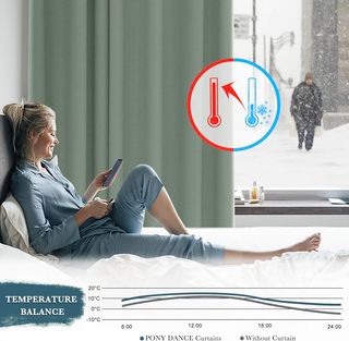 Cortinas verdes de tela