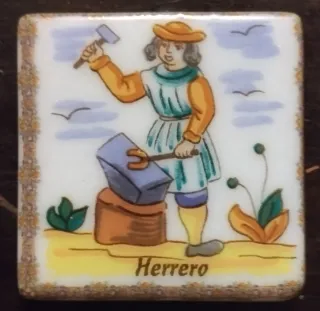 Auca dels oficis en cerámica, juego de 20 azulejos