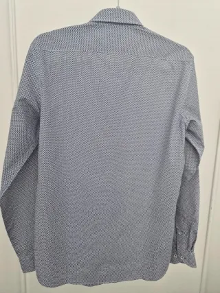 Camisa Sfera Diseño Geométrico Azul Talla S