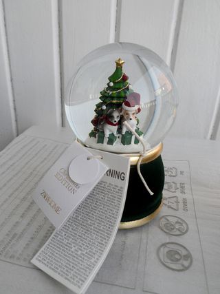 Zara Home bola de nieve perros navidad  Nuevo