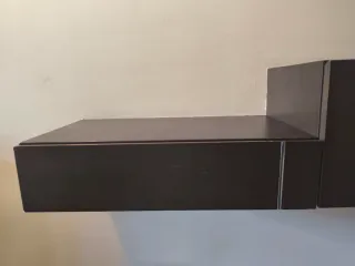 Mueble recibidor flotante madera wengue