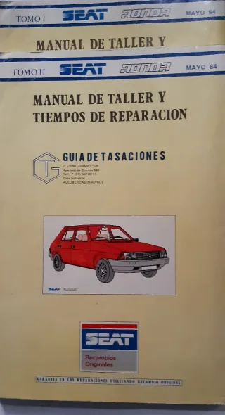 2,libros: Manual de mecánica Seat Ronda