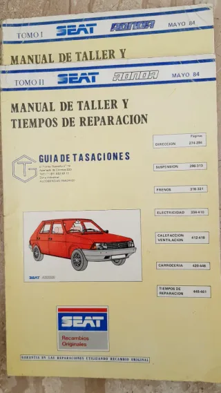 2,libros: Manual de mecánica Seat Ronda