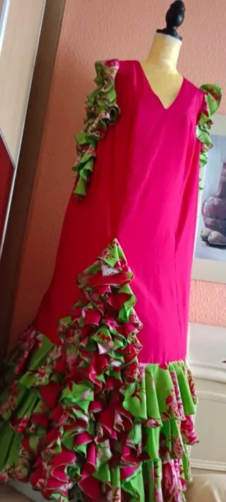 Vestido Gitana Ligero Vaporoso Talla 50/52
