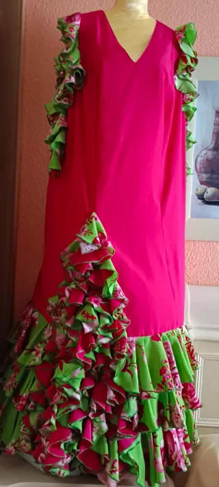Vestido Gitana Ligero Vaporoso Talla 50/52