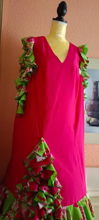 Vestido Gitana Ligero Vaporoso Talla 50/52
