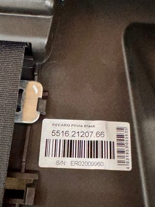 Silla coche grupo 0/0+ Recaro Privia + Isofix