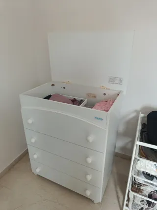 Cómoda cambiador Micuna blanca