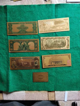 Billetes dorados coleccionables