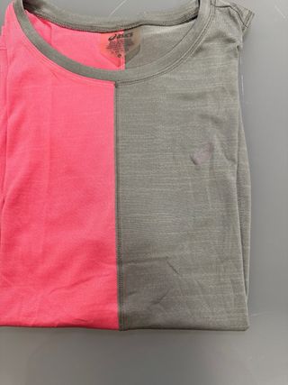 Camiseta sin mangas Asics XL rosa y gris