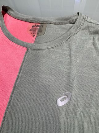 Camiseta sin mangas Asics XL rosa y gris
