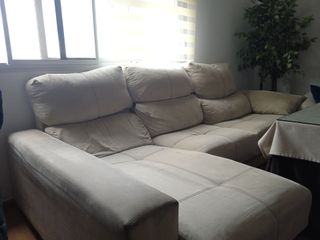 Chaiselongue 3 plazas beige