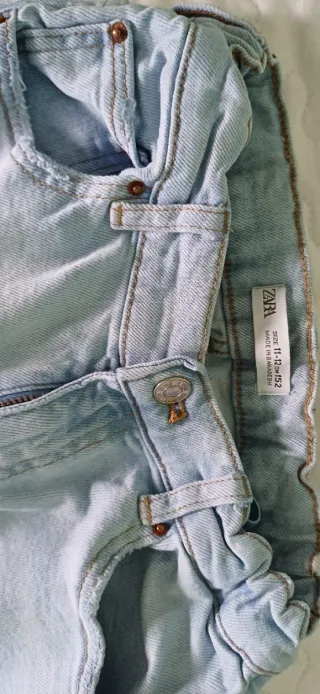 Pantalón Zara Talla 11-12 Azul Claro