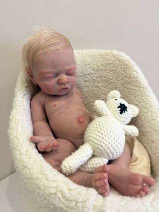 Muñeco Reborn Silicona Platino