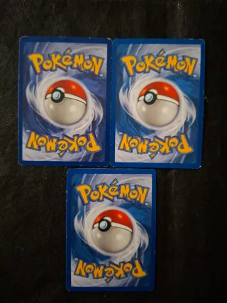3 Cartas Pokémon Gust of Wind Base Set