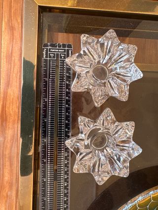 Pareja candelabros cristal estrella