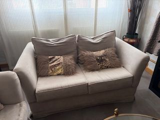 Sofá 3 y 2 plazas color piedra