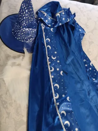 Disfraz Brujo Mago Blanco Talla Única