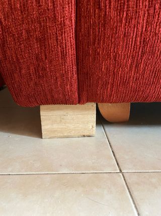 REGALO Sofá 2 plazas tela rojo/naranja