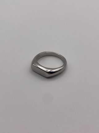 Anello sigillo minimal argento