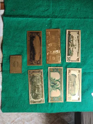 Billetes de Dólar Dorados Coleccionables