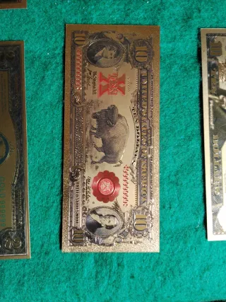Billetes de Dólar Dorados Coleccionables