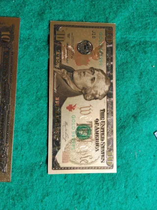 Billetes de Dólar Dorados Coleccionables
