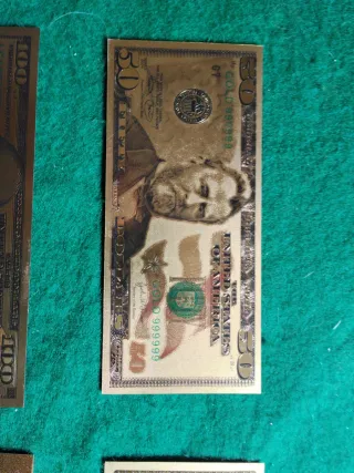 Billetes de Dólar Dorados Coleccionables
