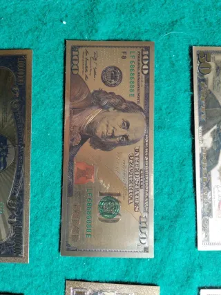 Billetes de Dólar Dorados Coleccionables