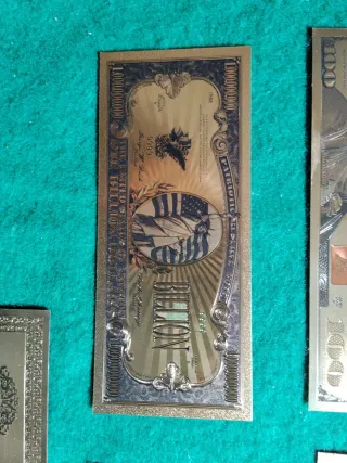 Billetes de Dólar Dorados Coleccionables