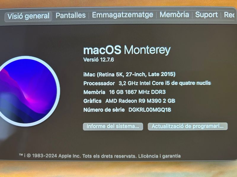 iMac 27” Retina 5K (Late 2015) – 16 GB RAM – 2 TB afbeelding 2