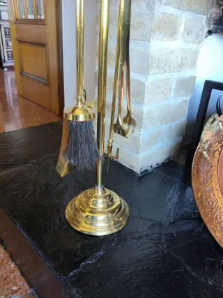 Brasero y Utensilios Chimenea Bronce