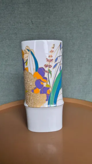 Jarrón Rosenthal Flores Multicolor Porcelana