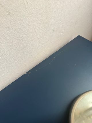 Escritorio mesa IKEA LINNMON azul oscuro