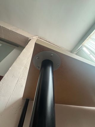 Escritorio mesa IKEA LINNMON azul oscuro