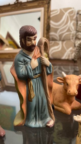 Nacimiento Belén figuras de cerámica.