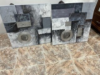 Set 2 Cuadros Abstractos Decorativos