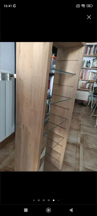 Estantería Ikea Madera y Cristal