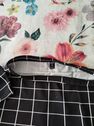 Conjunto top y falda cuadros