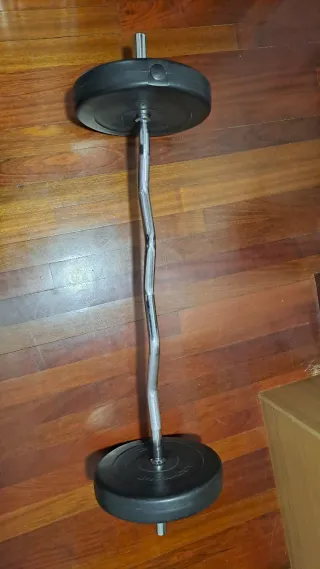 Barra Z y discos 10kg