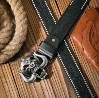 Cinturón Hebilla Calavera Motörhead