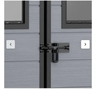 Caseta de resina para jardín gris