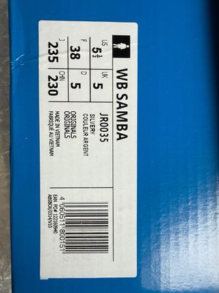 Adidas Samba Plateadas T38