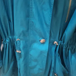 Giacca a Vento Vintage Verde Petrolio