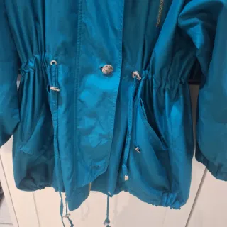 Giacca a Vento Vintage Verde Petrolio